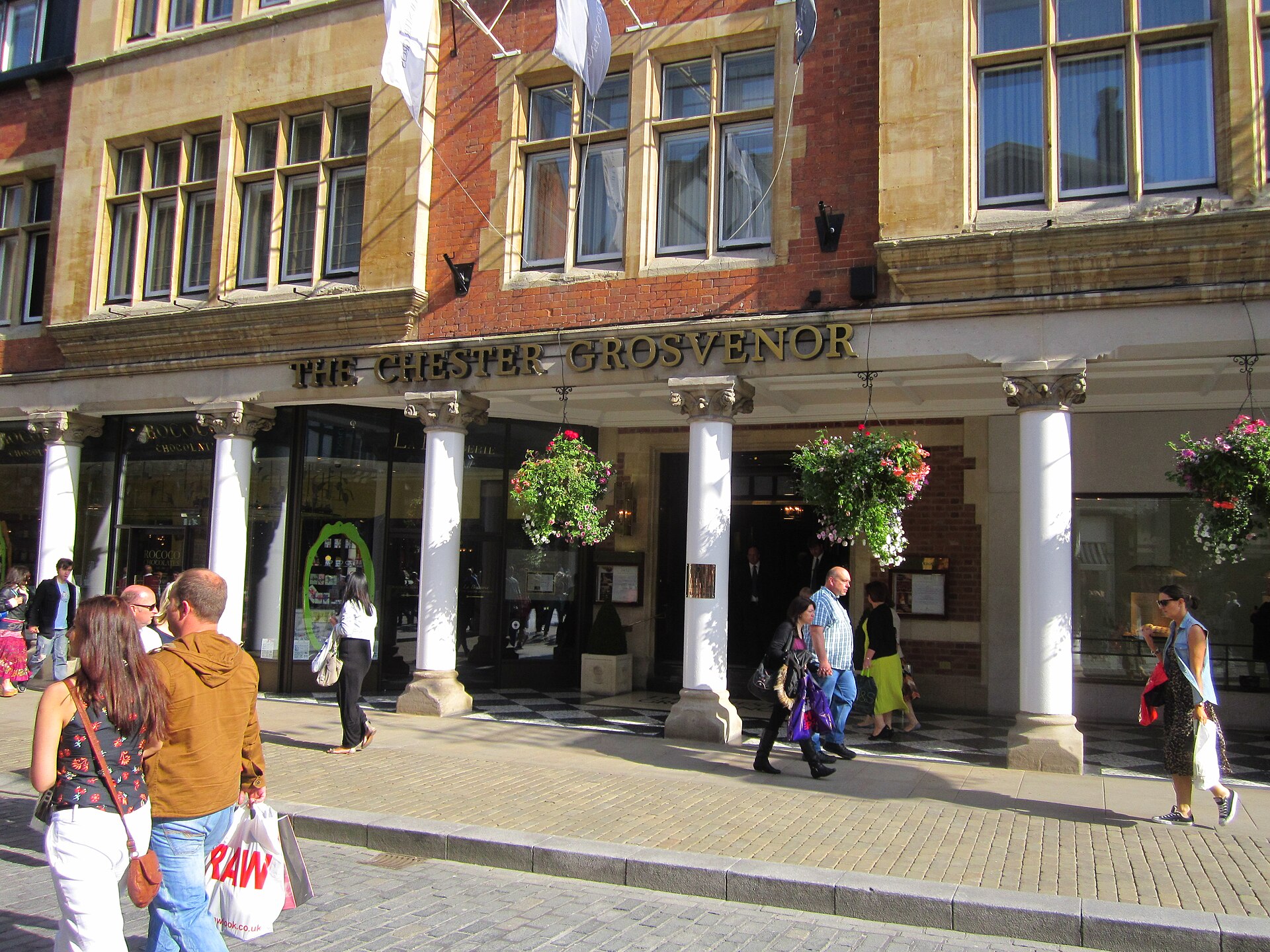 Entrance of The Chester Grosvenor, Eastgate Street, Chester