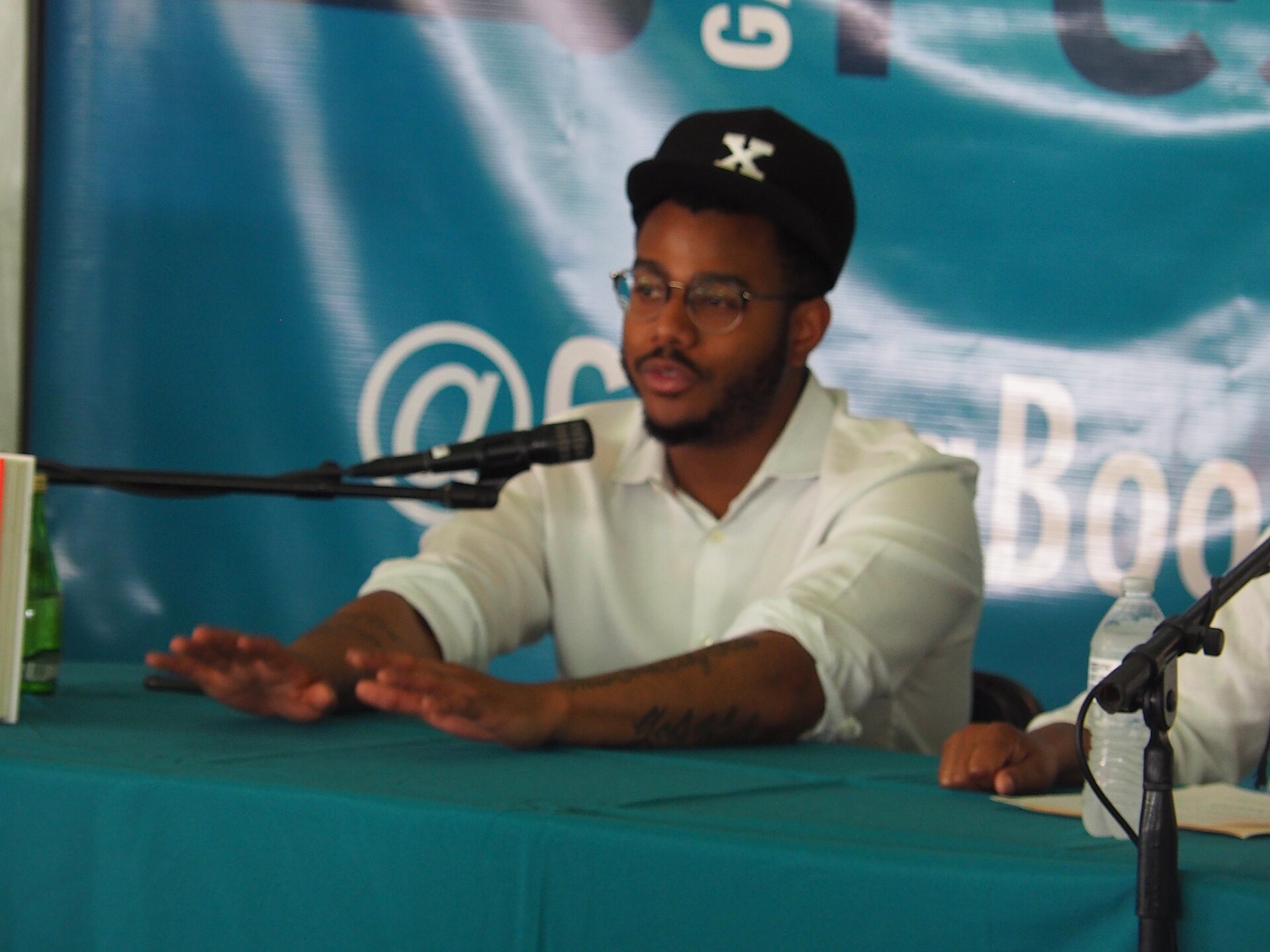 Kwame Onwuachi at a book event, May 2019